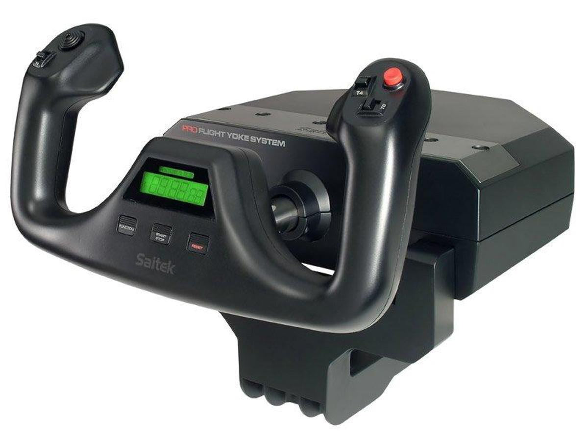 Logitech   Flight Yoke System Flysimulator Pc Video Games And Consoles Pc Accessories Controllers Geekd Dk