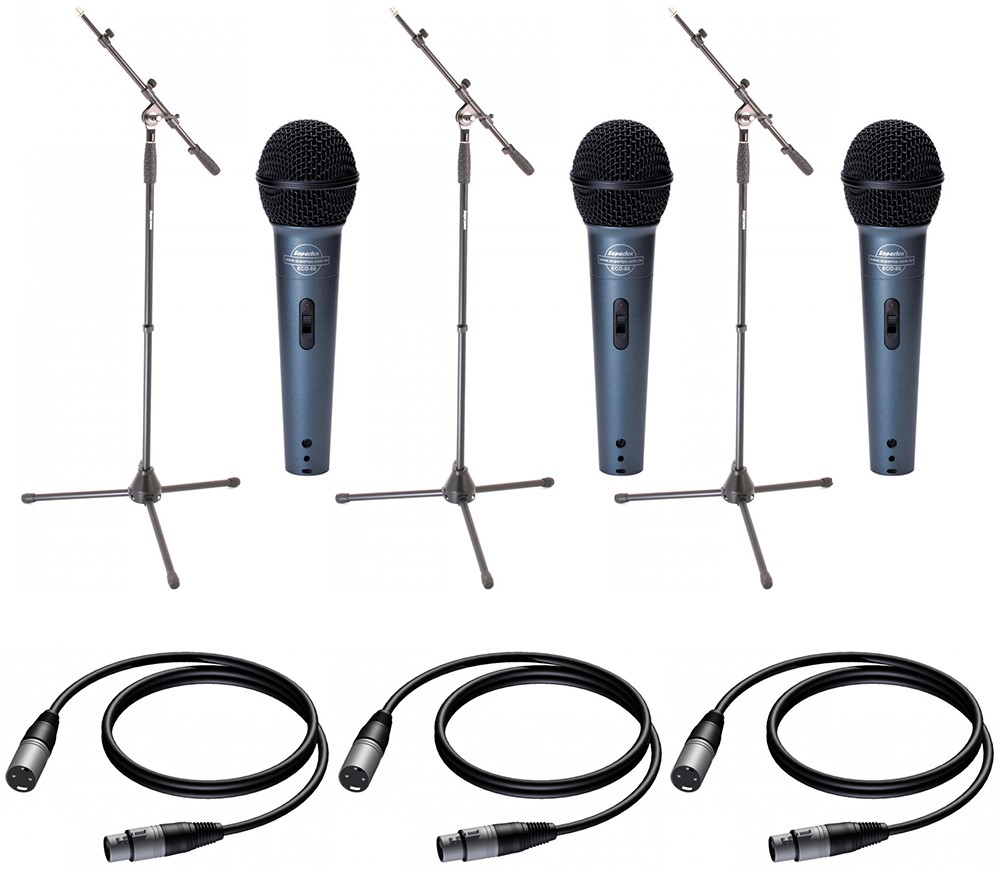 Mikrofon Bundle Med Holder  Etui  Stativ Og Kabel