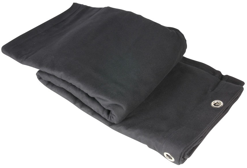 Molton 300g Mâ Bagtæppe Med øjer   Top Sort 9x6 Meter