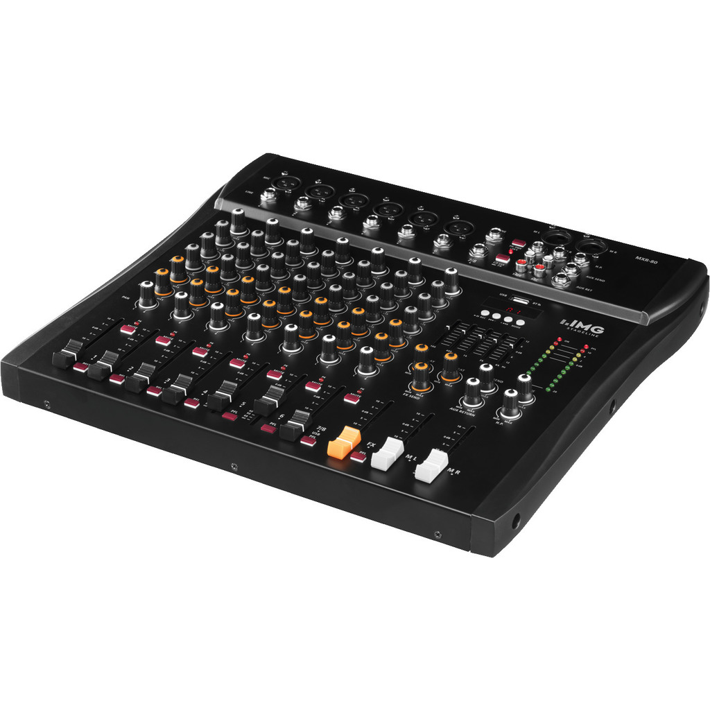 Mxr-80  -kanal Scene Mixer Med Bluetooth Og Usb Interface