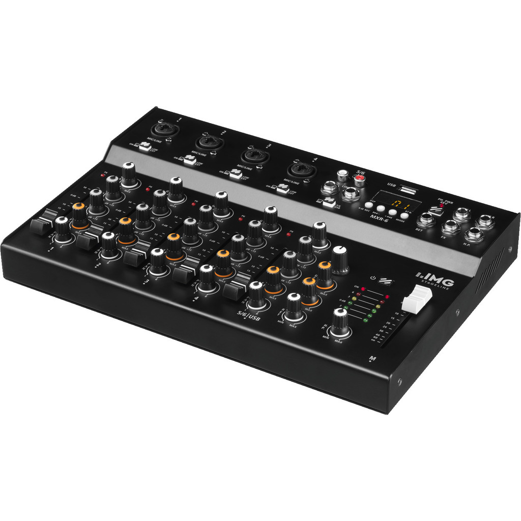 Mxr-   -kanals Lydmixer Med Bluetooth Og Dsp Effekt Usb Interface