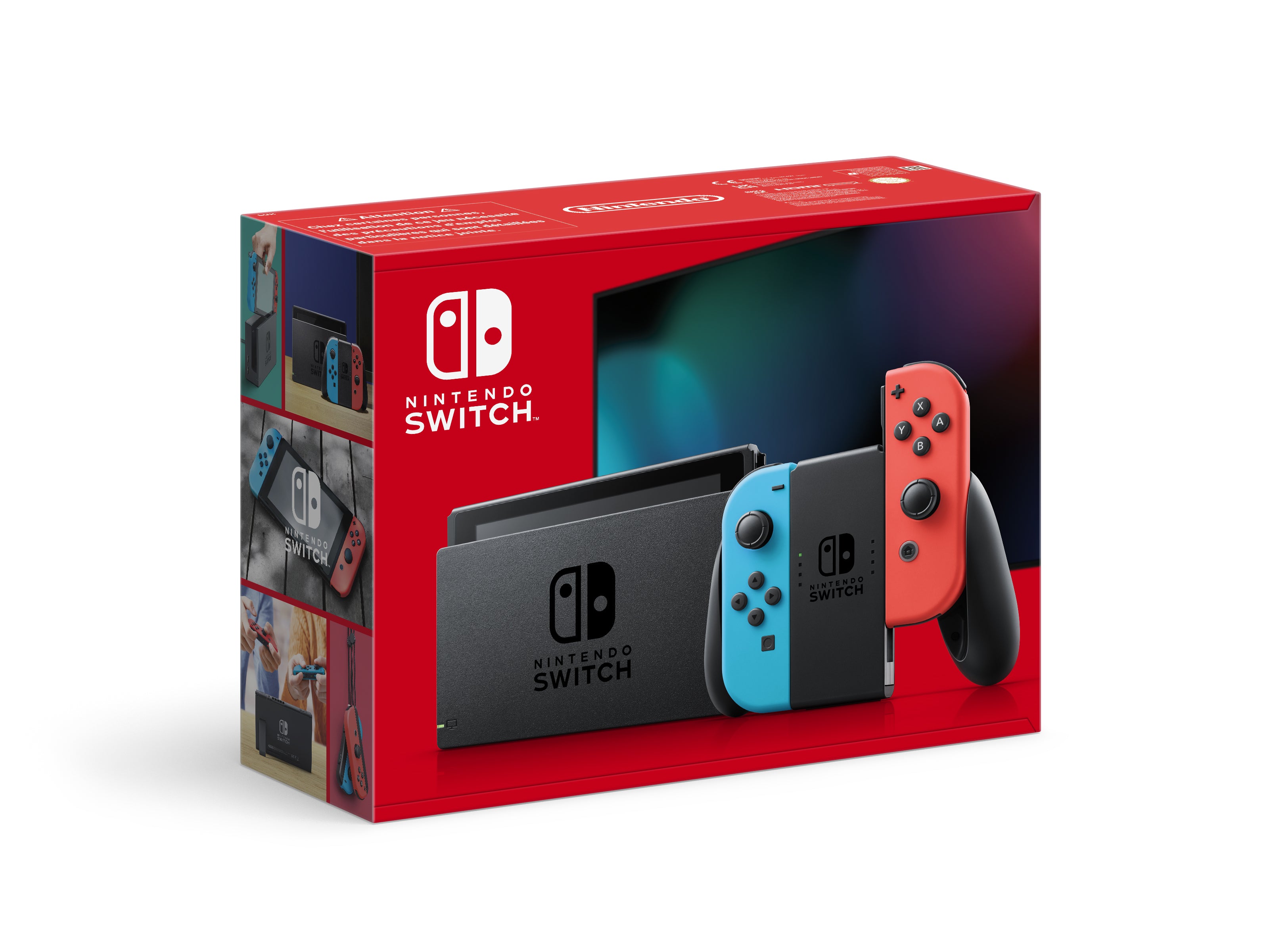 Nintendo Switch Console With Neon Red   Neon Blue Joy-con  Upgraded Version