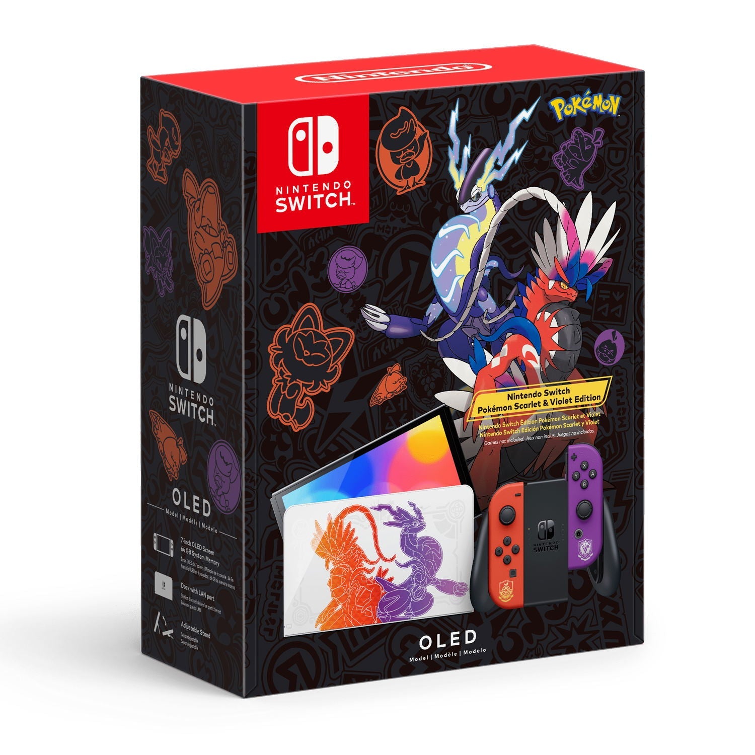 Nintendo Switch Oled   Pokémon Scarlet   Violet Edition Nintendo Switch Spil Geekd Dk