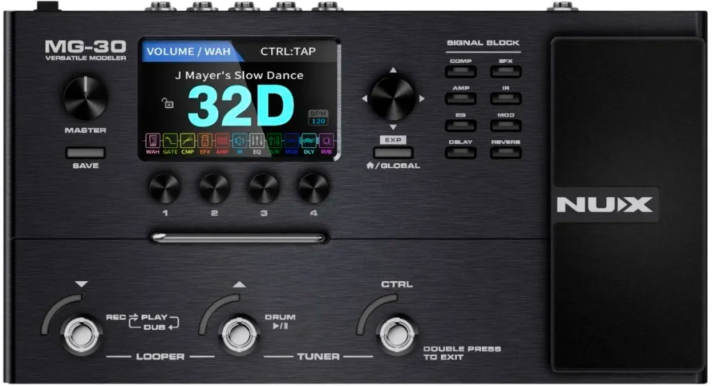 Nux Mg-30 Guitar Multi-effekt Pedalboard