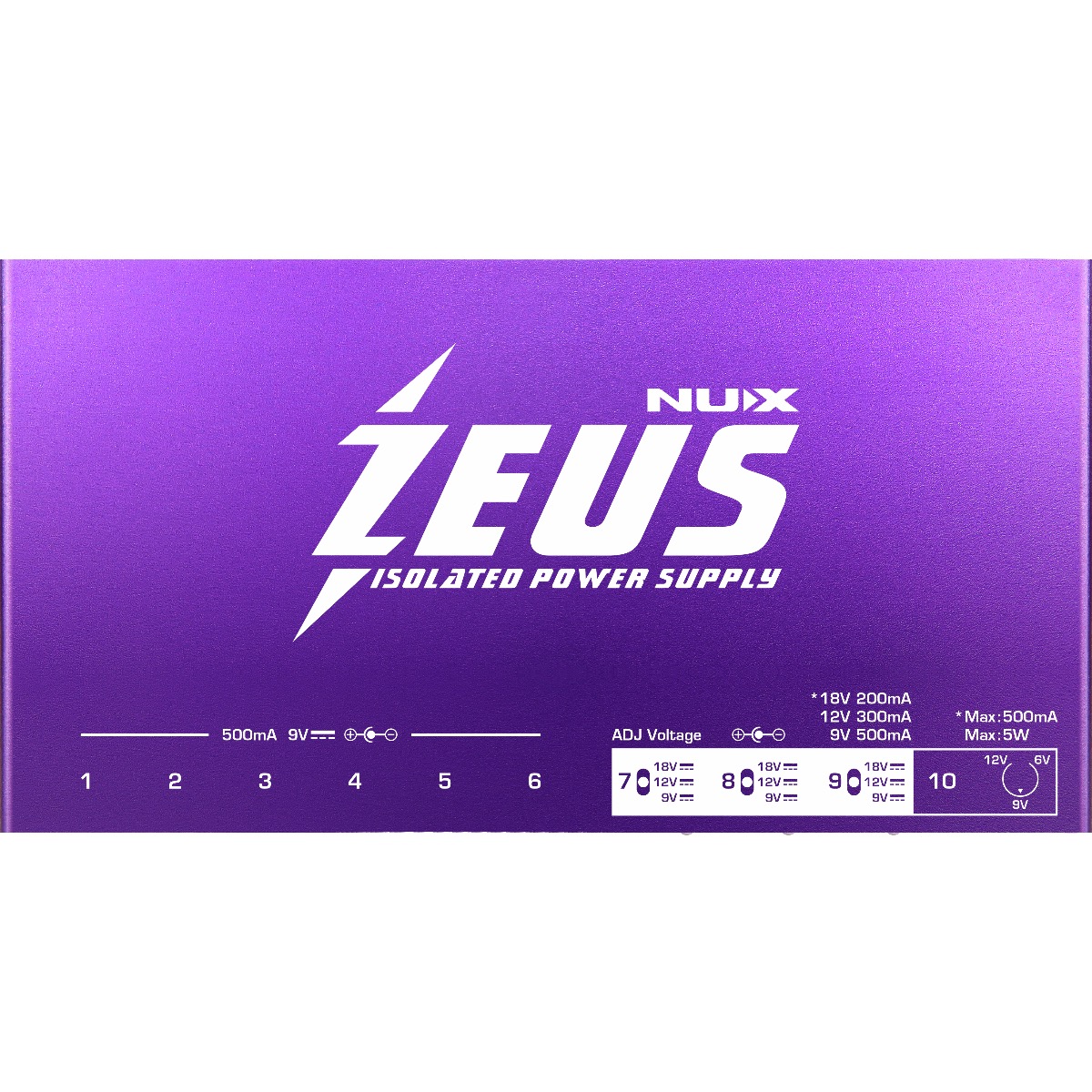 Nux Zeus Multi-strømforsyning   -18v 500ma