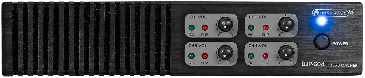 Omnitronic Djp-604 Forstærker   Kanals     Quot 1u