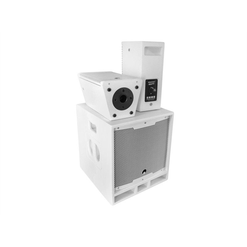 Omnitronic Maxx-1206dsp     Aktivt System Hvidt  250   Sub       100   Til To Satellitter
