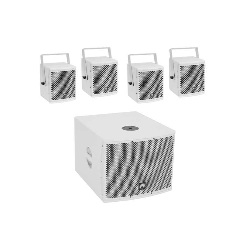 Omnitronic Set Molly-12a Subwoofer Active   4x Molly-  Top   Ohm  White