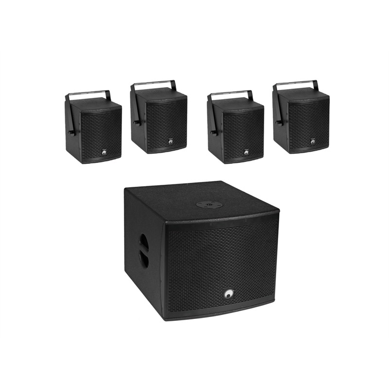 Omnitronic Set Molly-12a Subwoofer Active   4x Molly-  Top   Ohm  Black