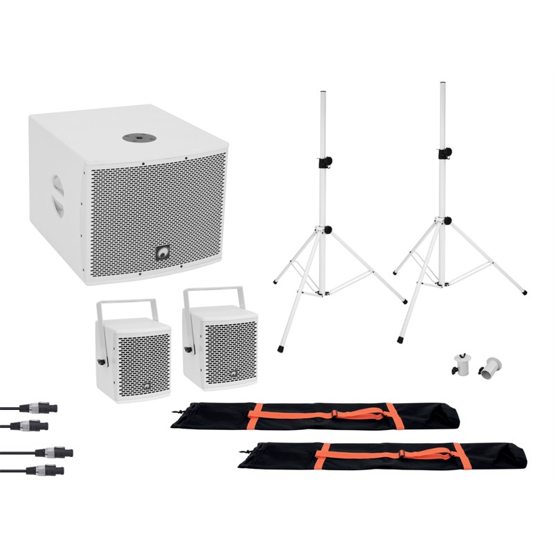 Omnitronic Set Molly     Active System Sub   2x Top   Accessories  White