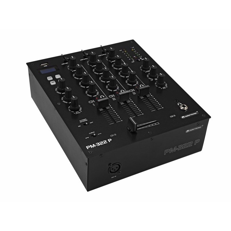Omnitronic Pm-322p   -kanals Dj Mixer Med Bluetooth   Mp3