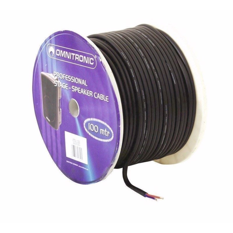Omnitronic Speaker Cable 2x2   100m Bk Durable