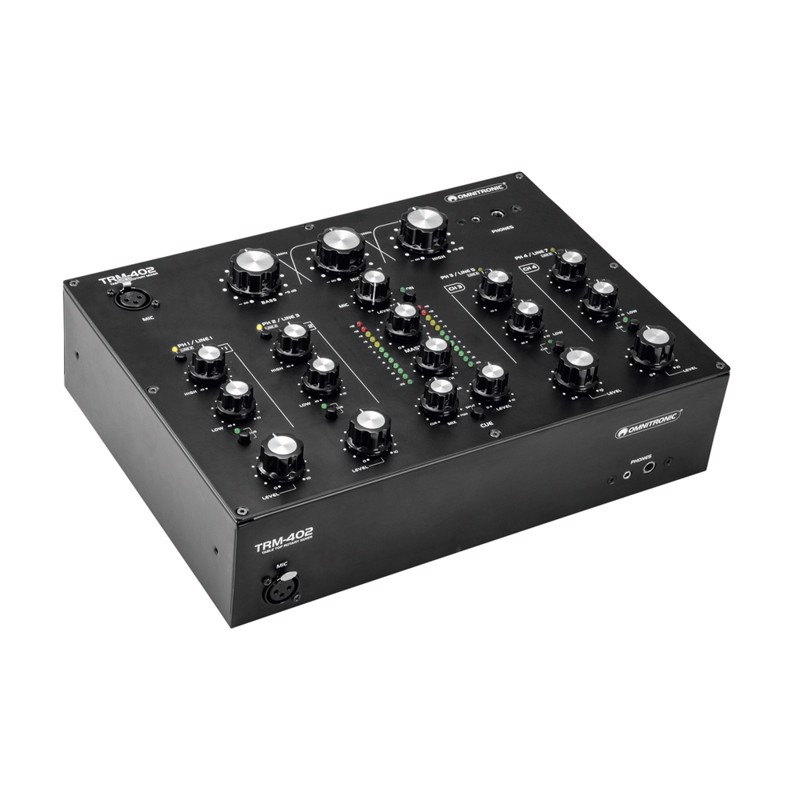 Omnitronic Trm-402  Klassisk Roterende Mixer Med   Inputkanaler Til Djs