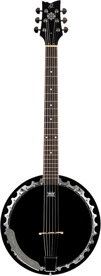 Ortega Obj350  -sbk  -strenget Banjo Med Gigbag