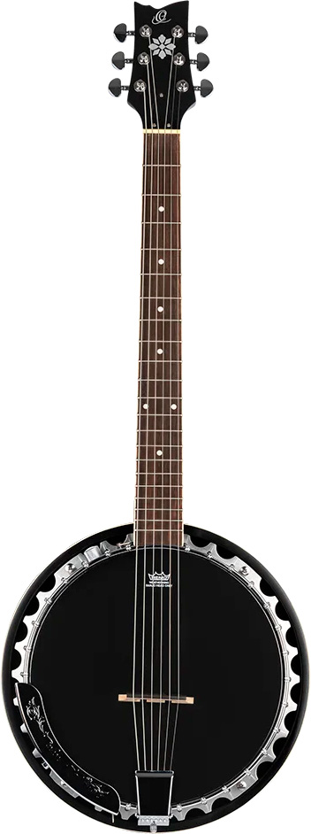 Ortega Obje350  -sbk  -strenget Banjo Med Pickup Og Gigbag