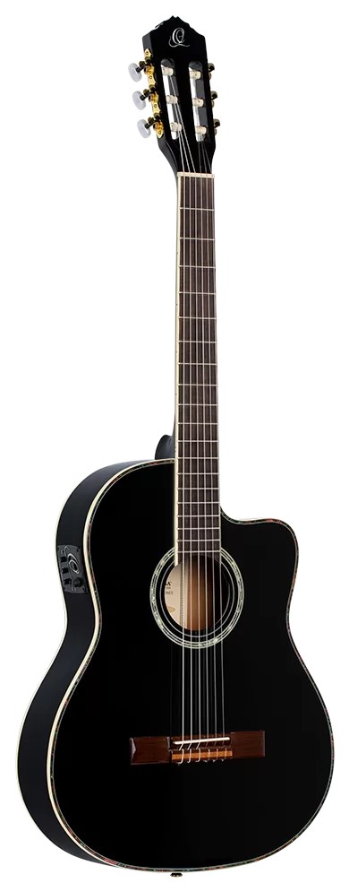 Ortega Rce145bk Spansk Guitar     Med Pickup Sort