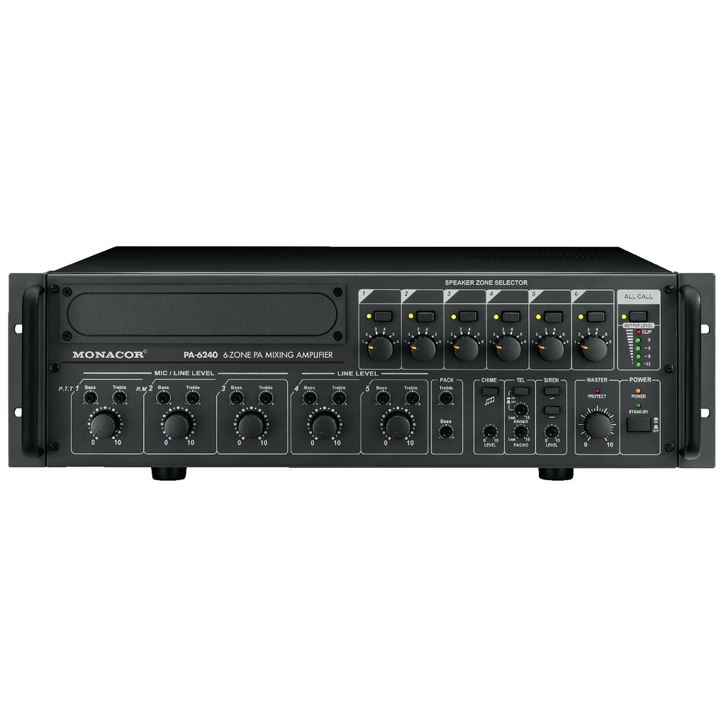 Pa-6240 Forstærker 240w   Zoner 100v   Kraftfuld Lyd   Bekent Dk