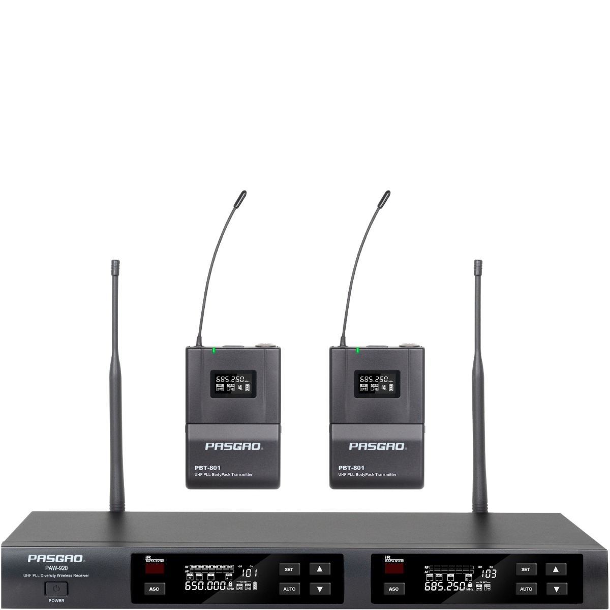 Pasgao Paw-920 Pbt-801  823-832 Mhz  Trådløst Sæt