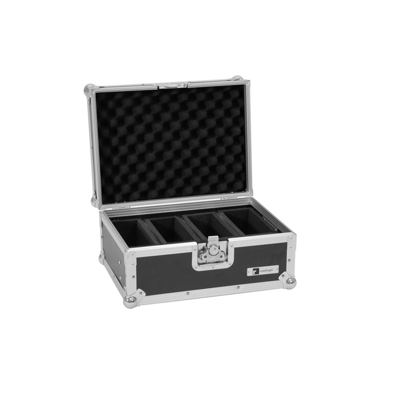 Roadinger Flightcase Ec-4ac 4x Akku Flat Light Series