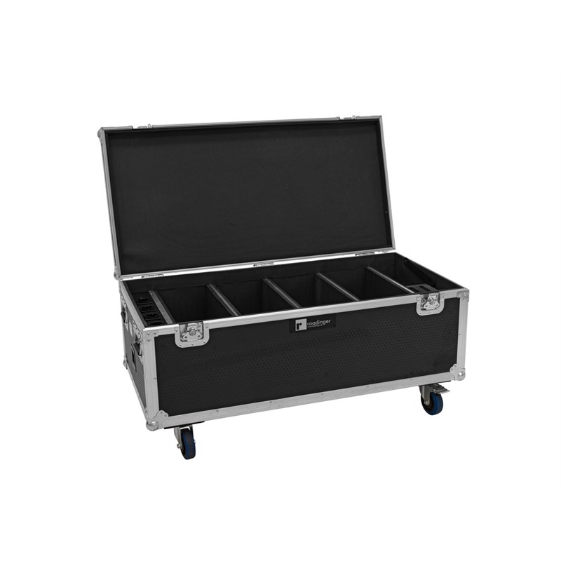 Roadinger Flightcase 4x Akku Multiflood Ip 18x10w Rgbw Wash Crmx With Charging Function
