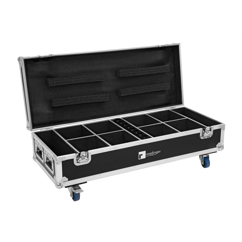 Roadinger Flightcase 8x Akku Up-  Quickdmx With Charging Function