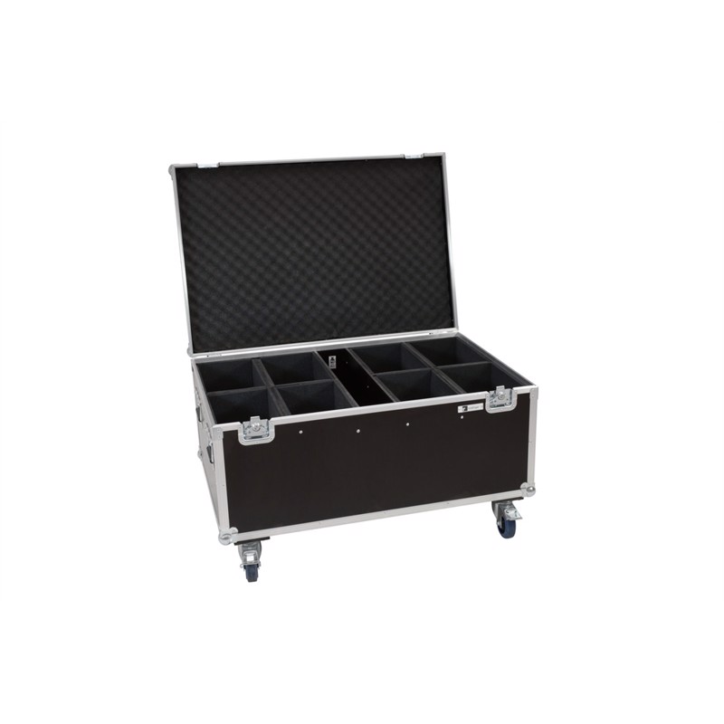 Roadinger Flightcase 8x Led Ip Par 12x8w Qcl 12x9 Sql Spot With Wheels