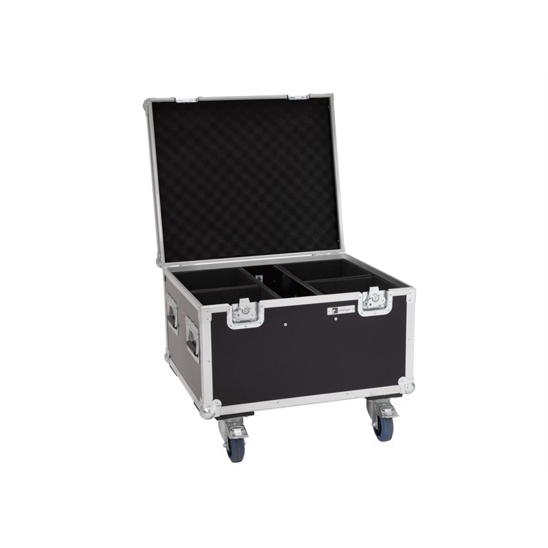 Roadinger Flightcase 4x Led Ip Par 7x8w Qcl 7x9w Scl With Wheels