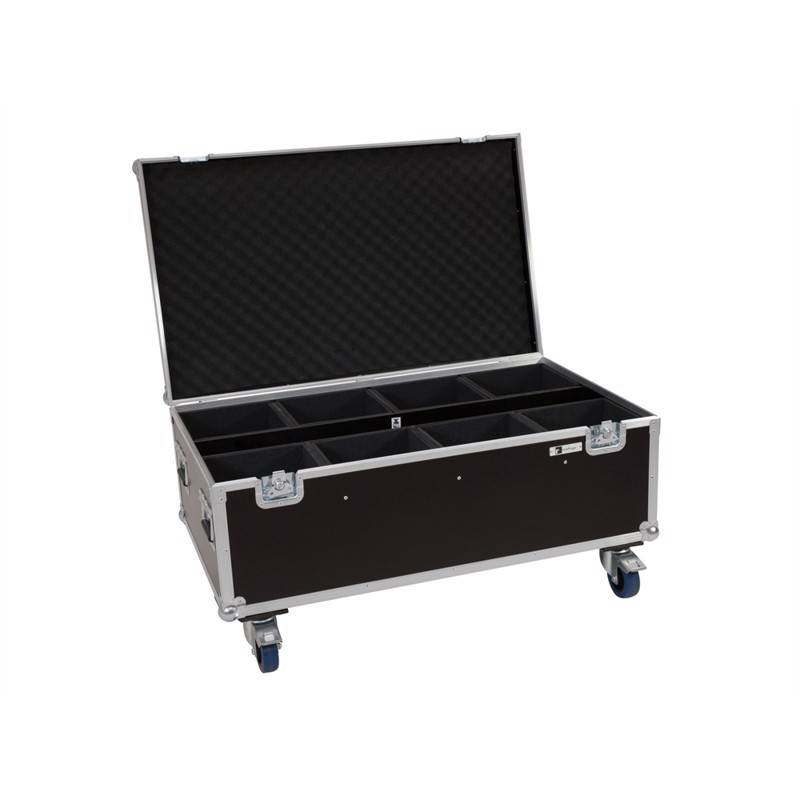 Roadinger Flightcase 8x Led Ip Par 7x8w Qcl 7x9w Scl With Wheels