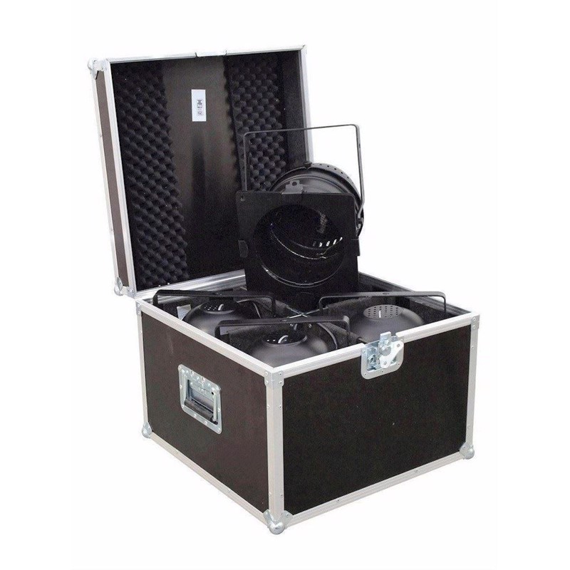 Roadinger Flightcase 4x Par-64 Spot Short