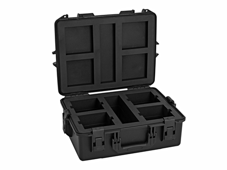 Roadinger Plastic Case For 4x Akku Up-  Qcl Spot Quickdmx Mk2