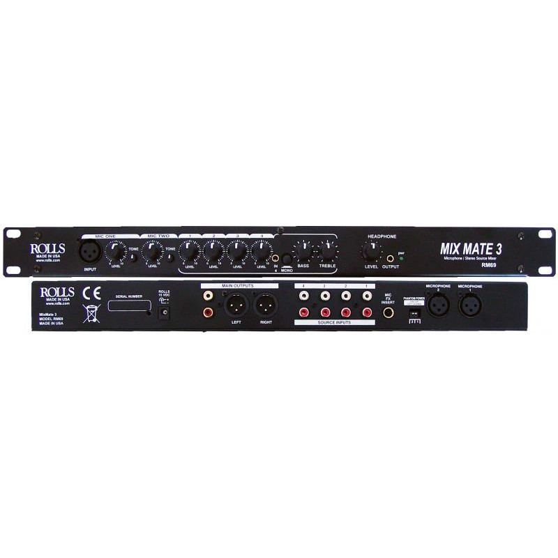 Rolls Rm69    Channel Single Rack Space Audio Mixer