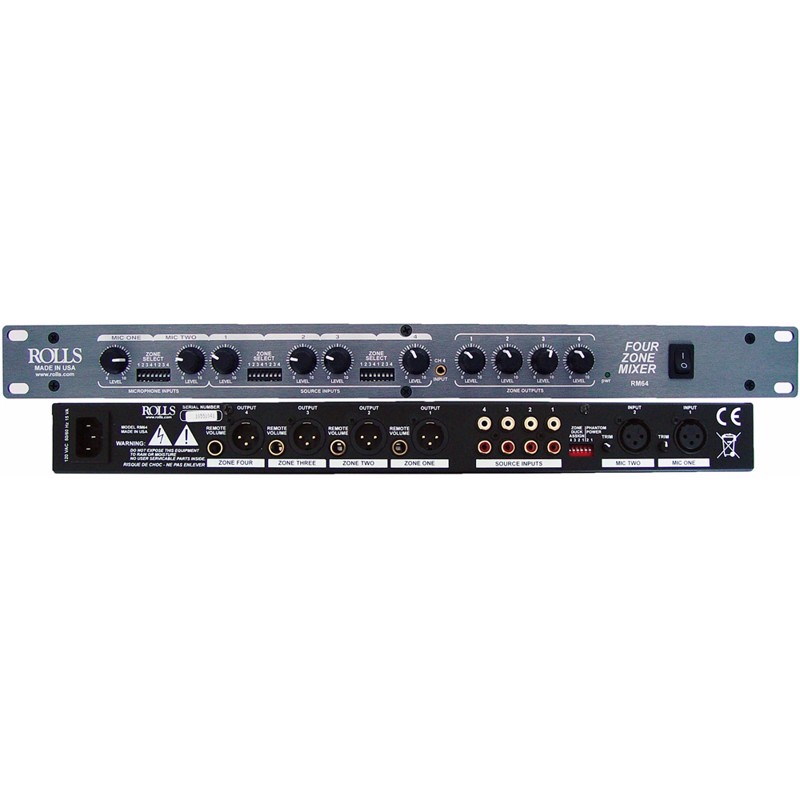 Rolls Rm64   -zones Mixer Til   Mikrofoner Og   Line-kilder