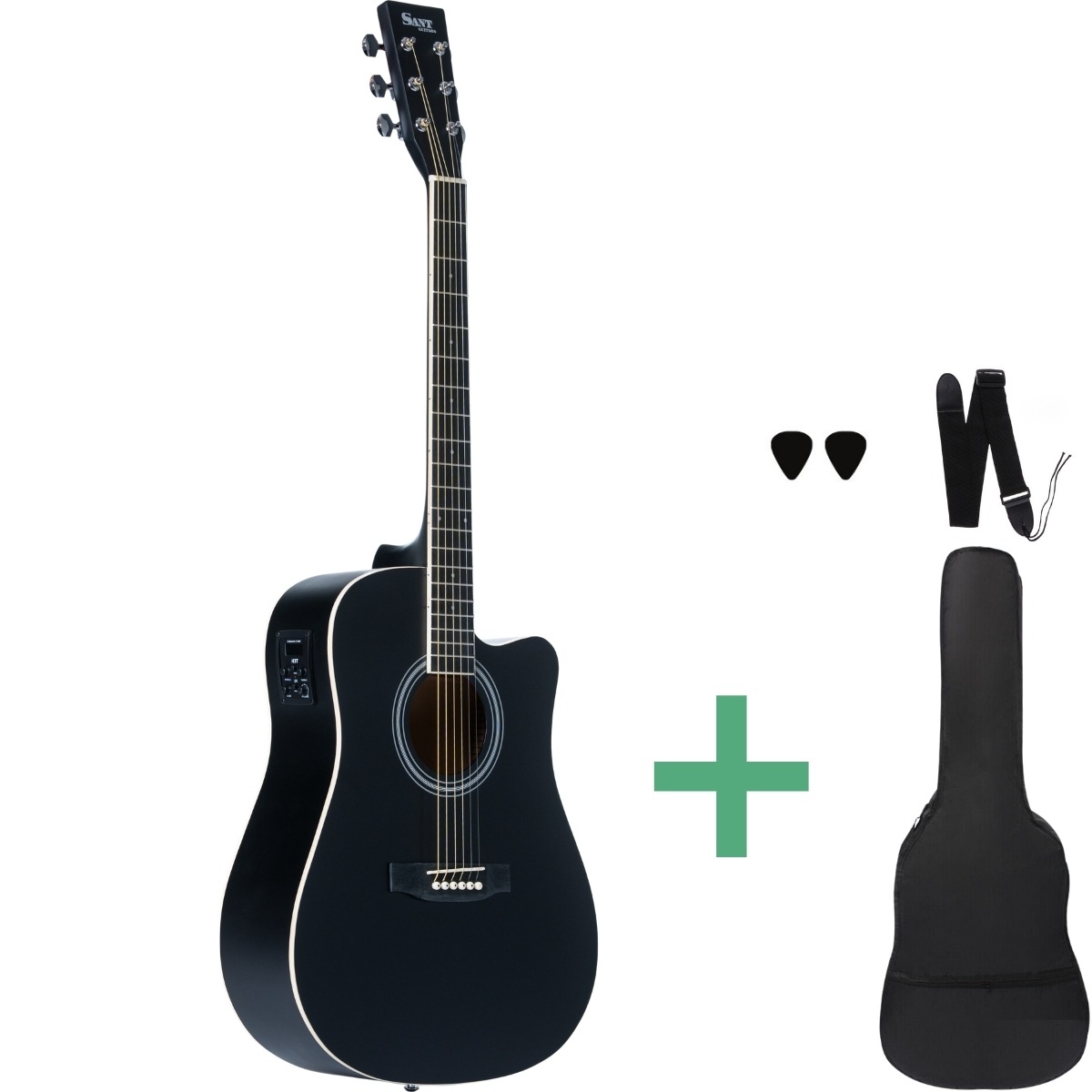 Sant Guitars Ac-86eq Sbk Western-guitar Satin Black