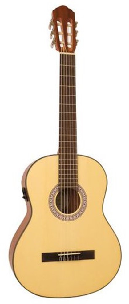 Santana B8 Eq V2 Klassisk     Guitar Med Pickup Og Tuner Natur