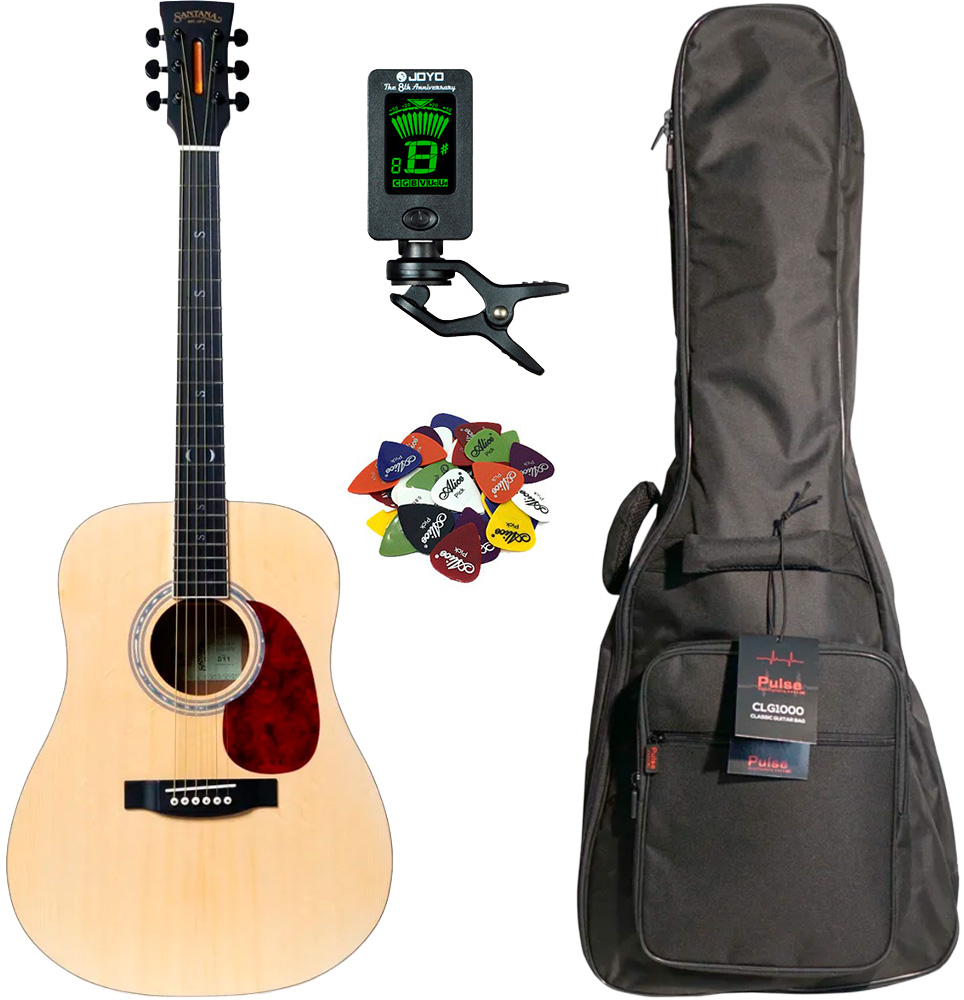 Santana Player D11  Western Guitar Pakke  Natur