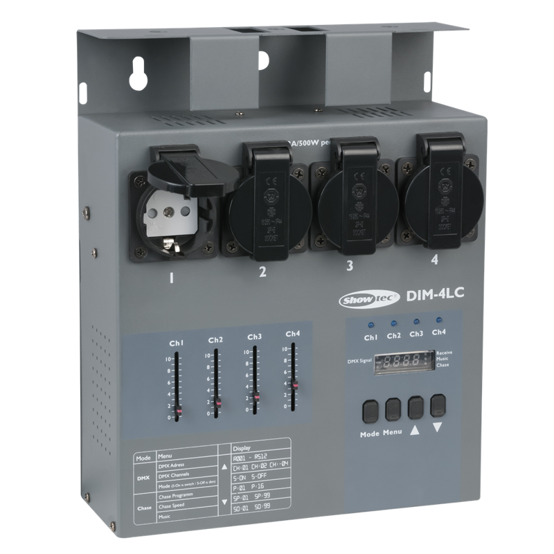 Showtec Dim-4lc  -kanals Dæmperpakke Med Lokal Kontrol     Pr  Kanal