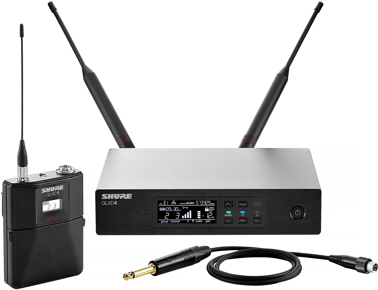 Shure Qlxd14e Trådløs Bodypack System Med Instrument Kabel Bånd K51