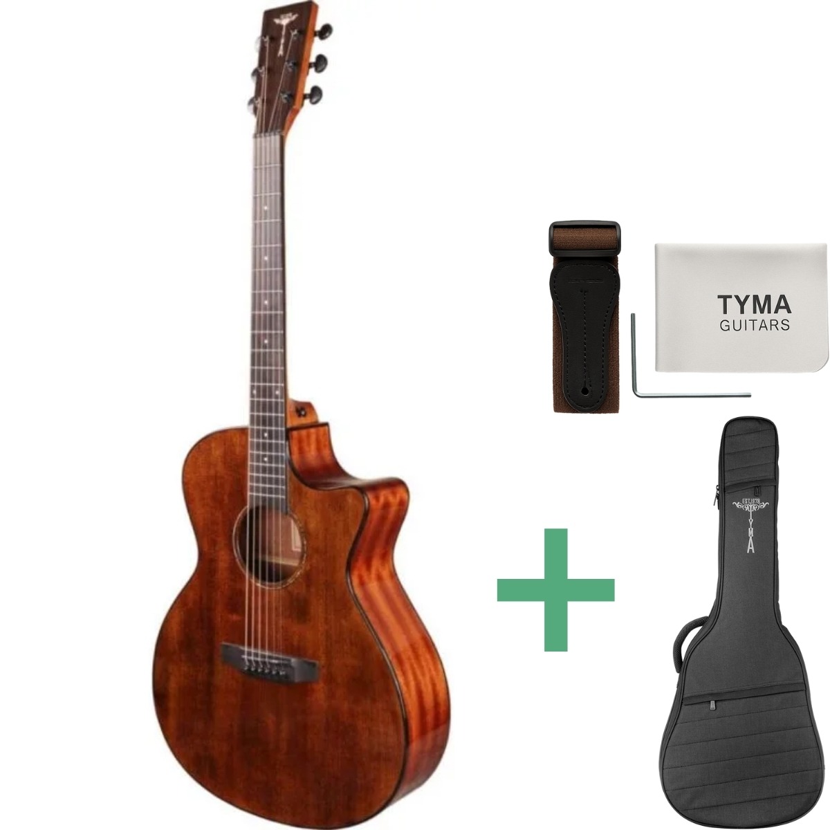 Tyma  -3e Rs Western-guitar Brun