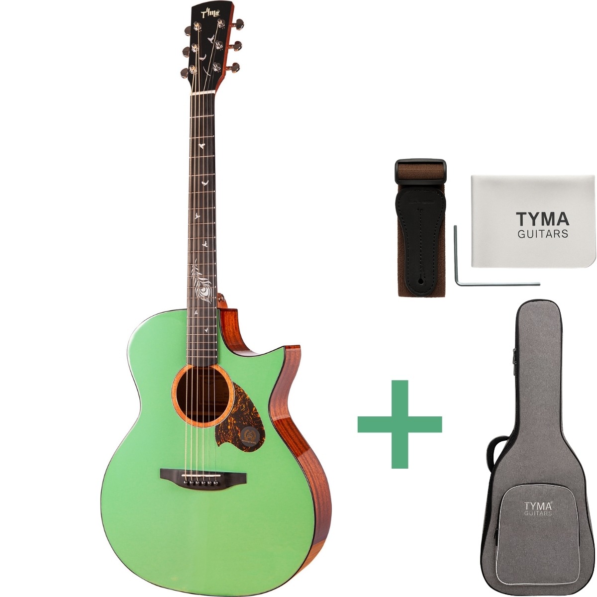 Tyma Tg5e Live Mg Western-guitar Grøn
