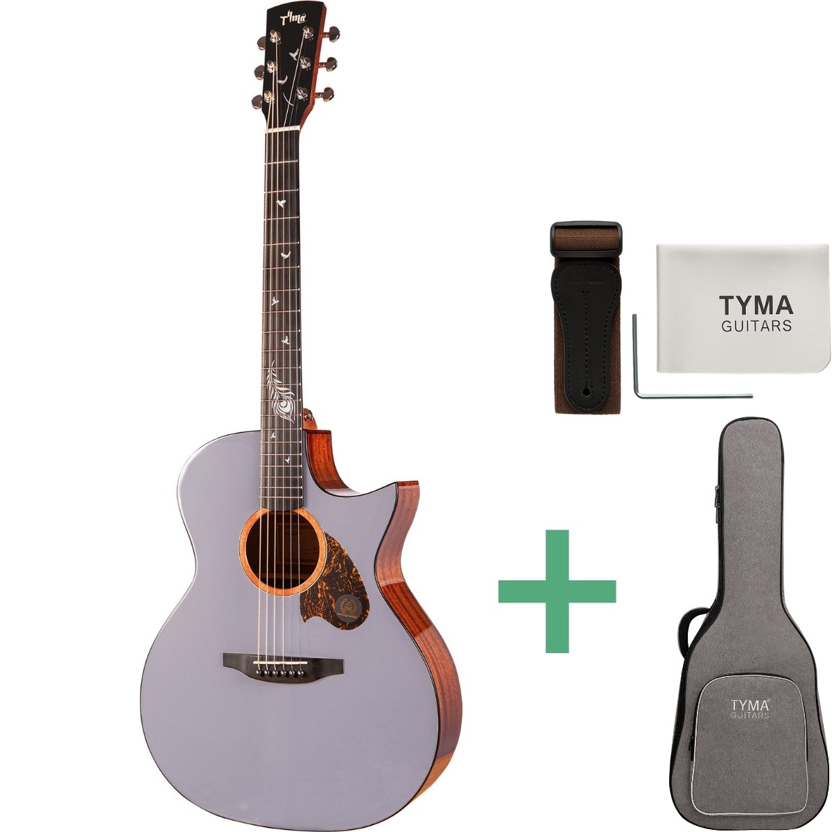 Tyma Tg5e Live Sg Western-guitar Grå
