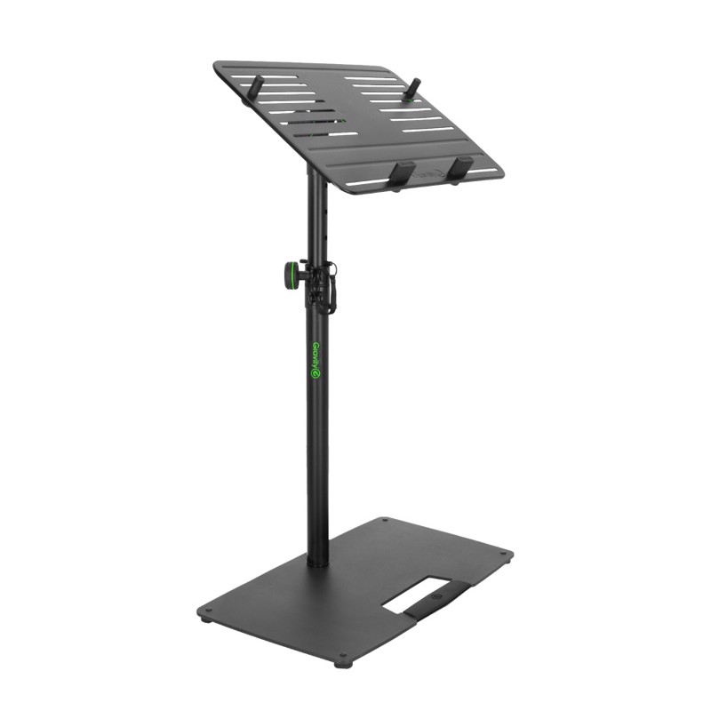 Universal Laptop Stand With Adjustable Holding Pins And Steel Base  Black Gravity