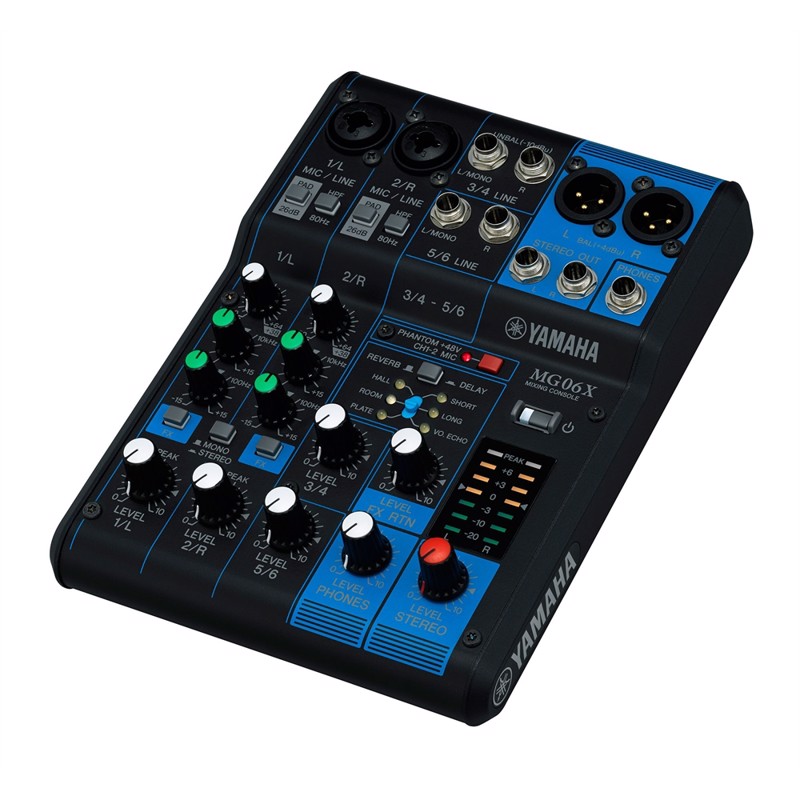 Yamaha Mg06x Mixer   Mic     Line Inputs    Mono     Stereo  Digital Effects