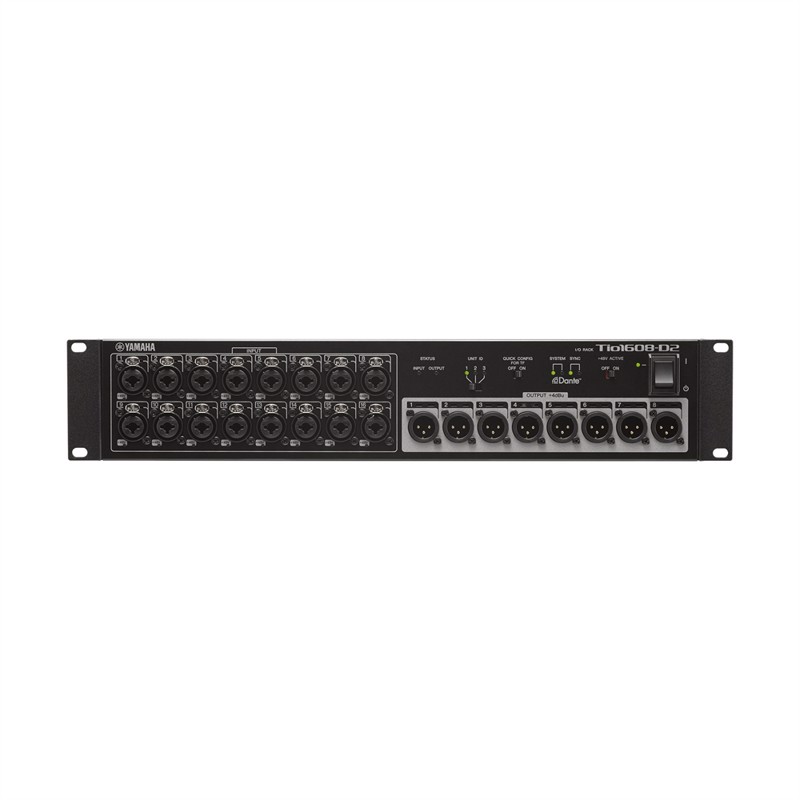 Yamaha Tio1608-d2 Dante-udstyret     Rack Med 16 Mik- Linje Og   Linje Out