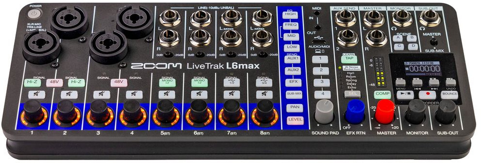 Zoom Livetrak L6max Mixer