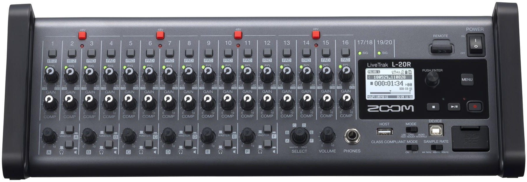 Zoom Livetrak  -20r Mixer