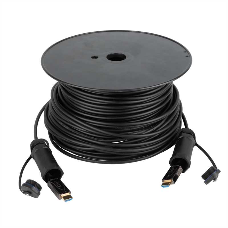 Armeret Hdmi     Aoc 8k Fiberkabel Med Guldbelagte Stik  100    På Tromle
