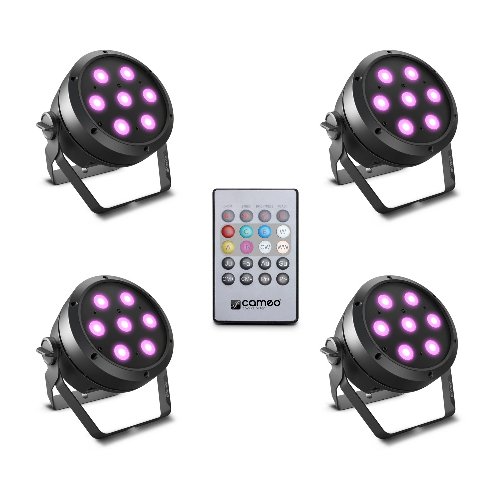 Cameo Root Par   Set   4x Root Par   Spotlys Inkl  Fjernbetjening