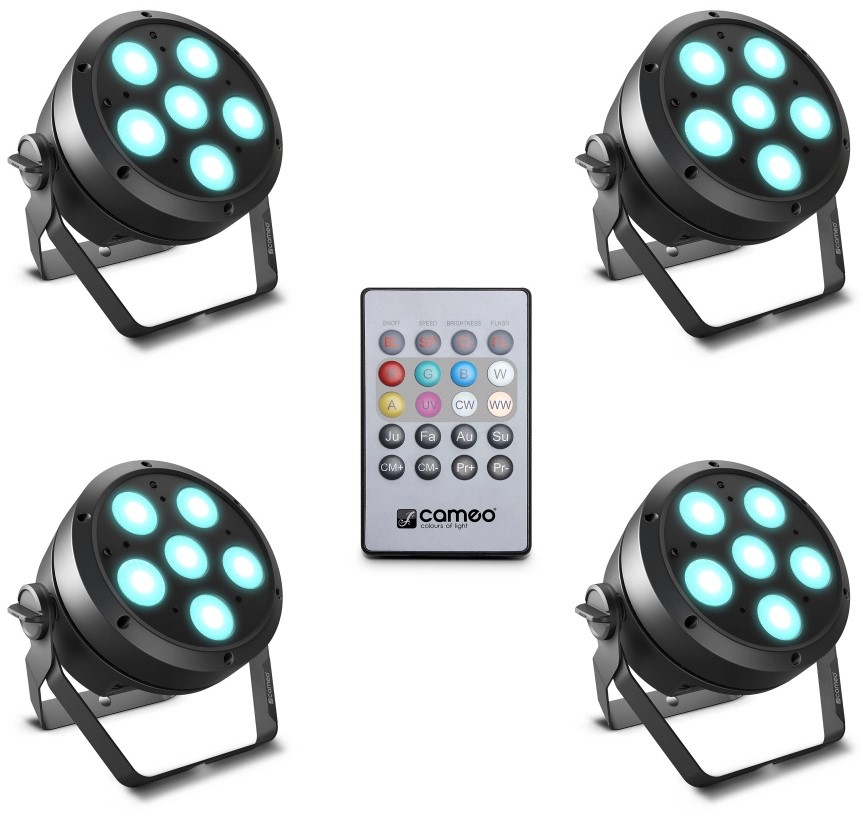 Cameo Root Par   Set   4x Root Par   Spotlys Inkl  Fjernbetjening