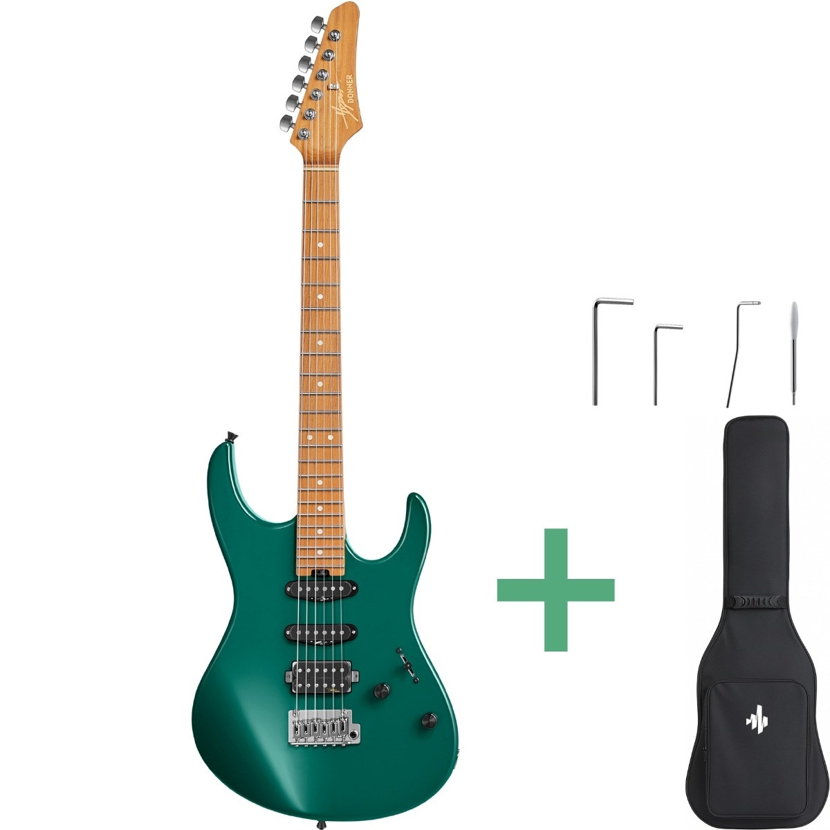 Donner Dst-700 El-guitar Grøn