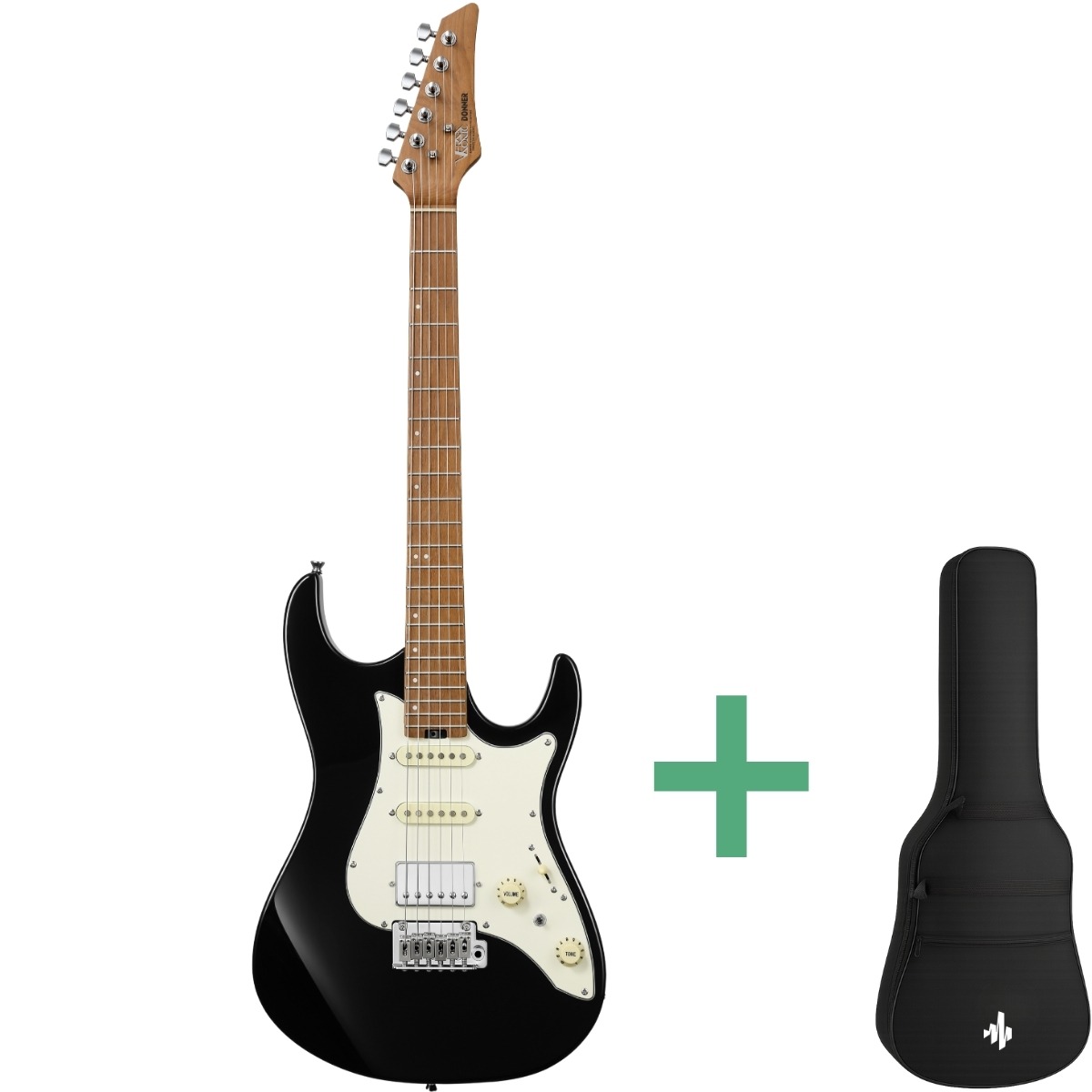 Donner Dst-550 El-guitar Sort